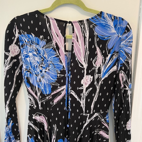 Vintage Free People - First Kiss Floral Printed Long Sleeve Maxi Dress -… - Picture 9 of 13